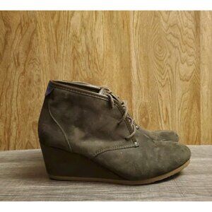 Mad Love Wedge Ankle Booties Womens Size 11 Green